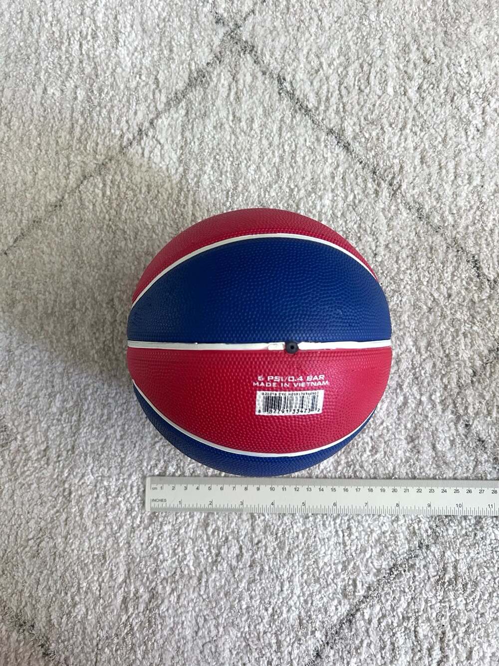 Nike Red and Blue Rubber Basketball Size 3 - Picture 3 of 5